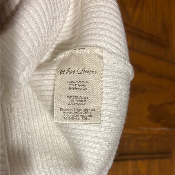 For Love & Lemons Large White Ribbed Crop Top with Bow Detail NWOT - Picture 5 of 5